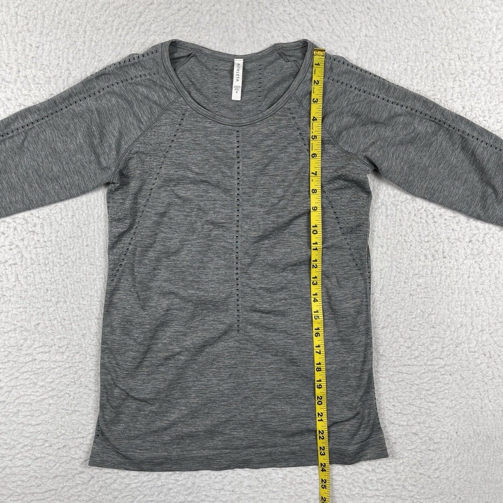 Athleta Shirt Womens Small Gray Foothill Seamless Long Sleeve Stretch Active Top - Picture 5 of 10